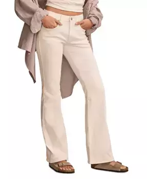 Женские джинсы с высокой посадкой, расклешенные, для фигуры типа "песочные часы" Lucky Brand, белый