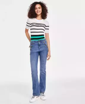 Женские джинсы Sailor с расклешенными штанинами KARL LAGERFELD PARIS, синий