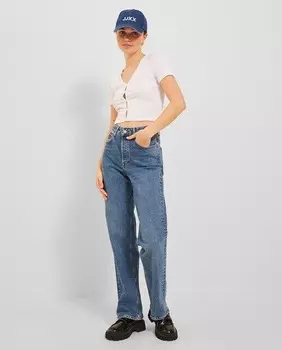 Женские джинсы Seville свободного кроя со средней посадкой Jack & Jones, синий