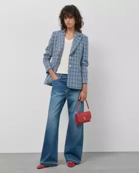 Женские джинсы широкого кроя Roberto Verino, тёмно-синий