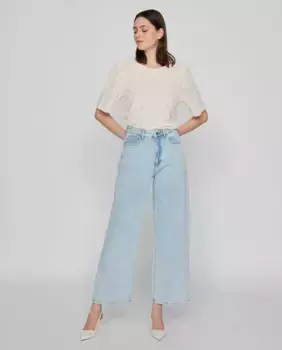 Женские джинсы широкого кроя Vila, голубой