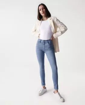 Женские джинсы скинни Destiny пуш-ап с высокой посадкой Salsa Jeans, синий