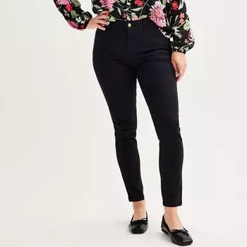 Женские джинсы скинни Draper James с высокой посадкой, черный