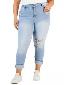 Женские джинсы скинни с манжетами светло-коричневого цвета Celebrity Pink