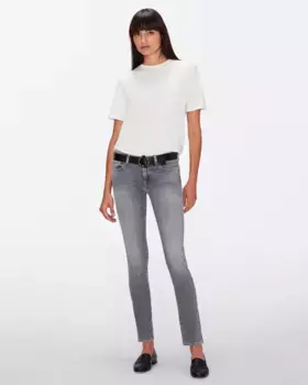 Женские джинсы скинни с низкой посадкой Pyper 7 For all mankind, серый