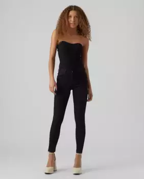 Женские джинсы скинни с обычной талией Vero Moda, черный