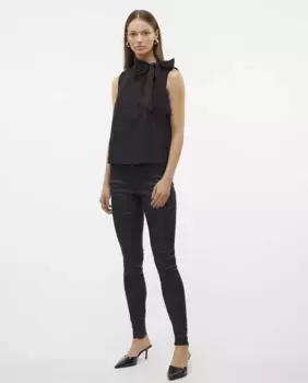Женские джинсы скинни с покрытием Vero Moda, черный