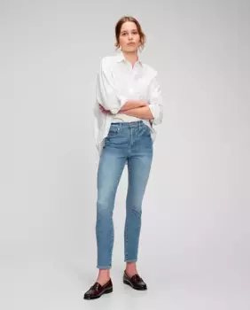 Женские джинсы скинни с пятью карманами Gap, цвет Azul ndigo