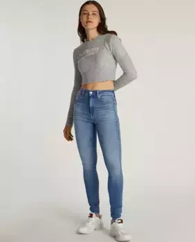 Женские джинсы скинни с высокой талией Tommy Jeans, синий