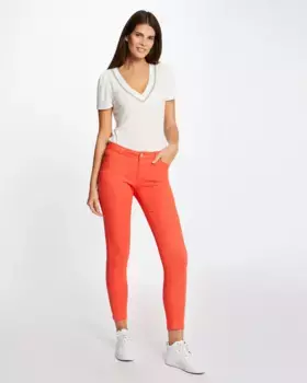 Женские джинсы скинни с заниженной талией Morgan, коралловый