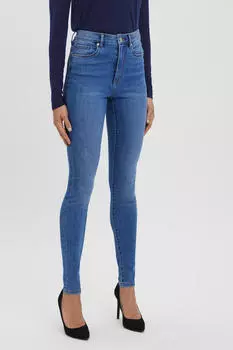 Женские джинсы скинни с завышенной талией Vero Moda, синий