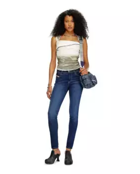 Женские джинсы скинни со средней посадкой Diesel, темно-синий