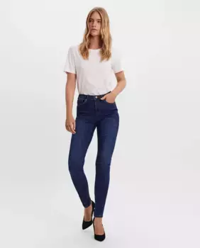 Женские джинсы-скинни Tanya средней посадки Vero Moda, индиго