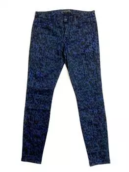 Женские джинсы скинни Wild Print Mid Rise синего и черного цвета JOE'S Jeans