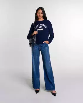 Женские джинсы со стразами Maje, синий