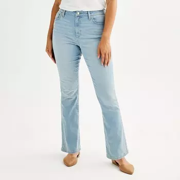 Женские джинсы Sonoma Goods For Life со средней посадкой и пышной юбкой Bootcut, цвет Light Wash