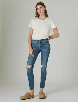 Женские джинсы средней посадки Lucky Brand Ava Skinny, цвет medium blue