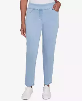 Женские джинсы средней посадки Super Stretch стандартной длины Alfred Dunner, синий