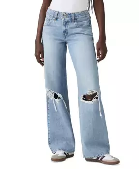 Женские джинсы Super-Low с двойной пуговицей, свободного кроя Levi's, синий