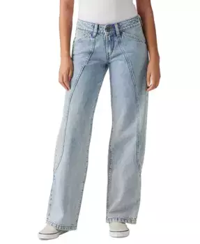 Женские джинсы Superlow Seamed из хлопка Levi's, синий