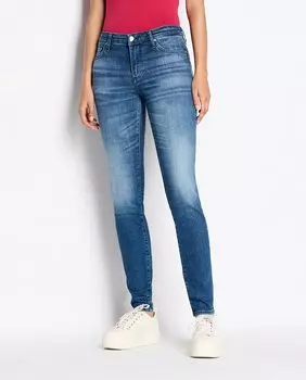 Женские джинсы суперскинни пуш-ап J69 Armani Exchange, индиго