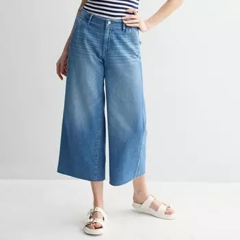 Женские джинсы свободного кроя с широкими штанинами до щиколотки Sonoma Goods For Life, цвет medium wash