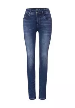 Женские джинсы узкого кроя с высокой талией Street One, цвет Mid Blue Washed