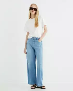 Женские джинсы Vaquero расслабленного кроя J1F в светлой стирке Emporio Armani, светло-голубой