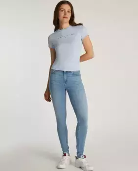 Женские джинсы Vaquero, скинни-фит, средняя посадка Tommy Jeans, светло-голубой