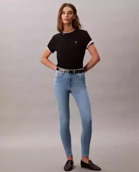 Женские джинсы Vaquero скинни средней посадки Calvin Klein Jeans, светло-голубой