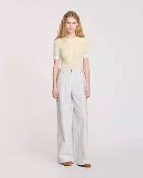 Женские джинсы в широкую полоску Sandro, синий