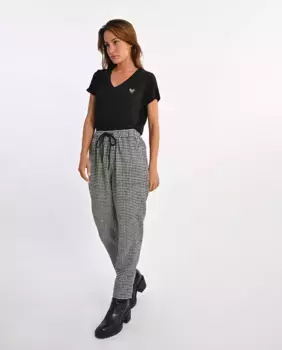 Женские джоггеры длиной до щиколотки с принтом Lili Sidonio, черный