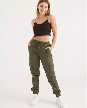 Женские джоггеры карго с эластичной резинкой на талии Inside