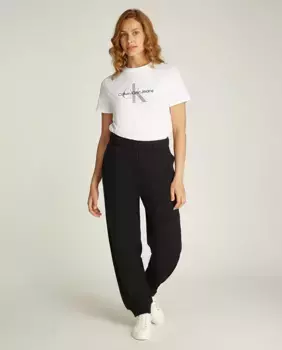 Женские джоггеры с эластичной талией и монограммой Calvin Klein Jeans, черный