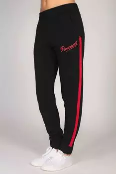 Женские джоггеры с карманами в полоску Pineapple, черный