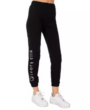 Женские джоггеры с логотипом Ivory Ella, черный