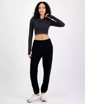 Женские джоггеры с мягкой резинкой на щиколотке ID Ideology, черный