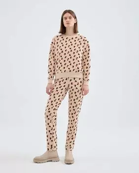 Женские джоггеры с принтом и карманами Compaa Fantstica, бежевый