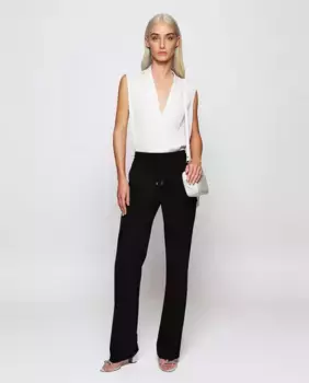 Женские джоггеры стрейч из технической ткани черного цвета Mirto, черный