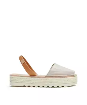 Женские джутовые босоножки Menorcan на платформе CASTELL MENORCA, золотой