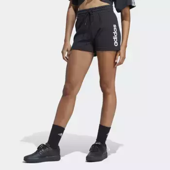 Женские Essentials Линейные французские шорты Terry Adidas, чёрный