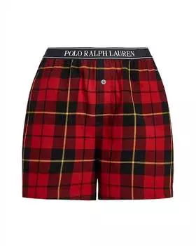 Женские фланелевые шорты-боксеры в клетку Уоллес Polo Ralph Lauren, цвет wallace plaid