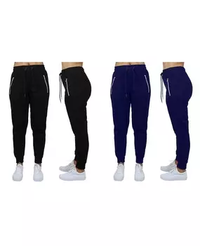 Женские флисовые джоггеры свободного кроя с карманами на молнии, упаковка из 2 шт. Galaxy By Harvic