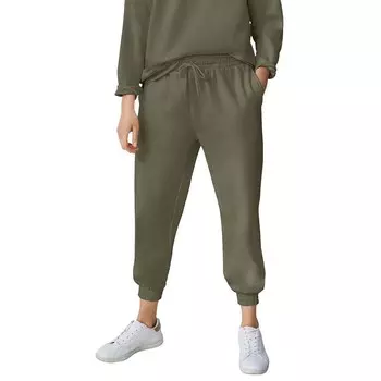 Женские флисовые спортивные штаны Ellos больших размеров с завязками на талии, цвет Burnt Olive