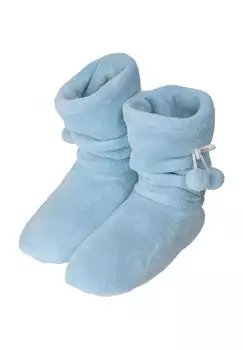 Женские флисовые тапочки с помпонами normani, светло-синий
