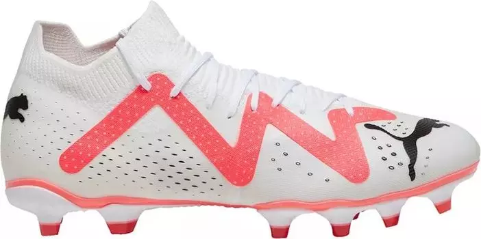 Женские футбольные бутсы Puma Future Match FG, белый/красный