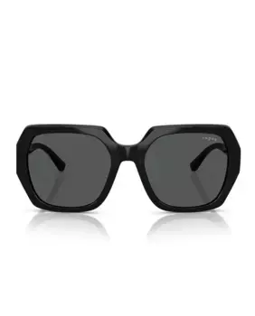 Женские геометрические солнцезащитные очки в серой оправе Vogue, черный