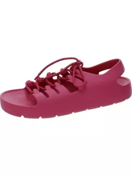 Женские гладиаторы Bottega Veneta Fisherman с ремешком на пятке, цвет Cranberry