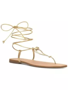 Женские гладиаторы из искусственной кожи Ganesa с завязками на щиколотке INC, цвет Gold Smooth