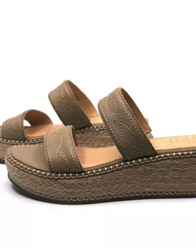 Женские глиняные шлепанцы на платформе с 2 ремешками Joy Woodstock Frye